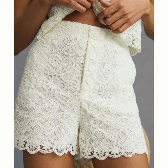 Maeve Crochet Eyelet Shorts - Picture 3 of 6